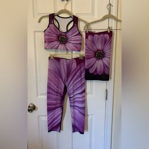 Purple Floral Women's Activewear Set